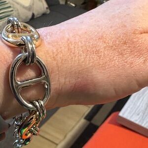 Silver & Gold Chain Link Bracelet